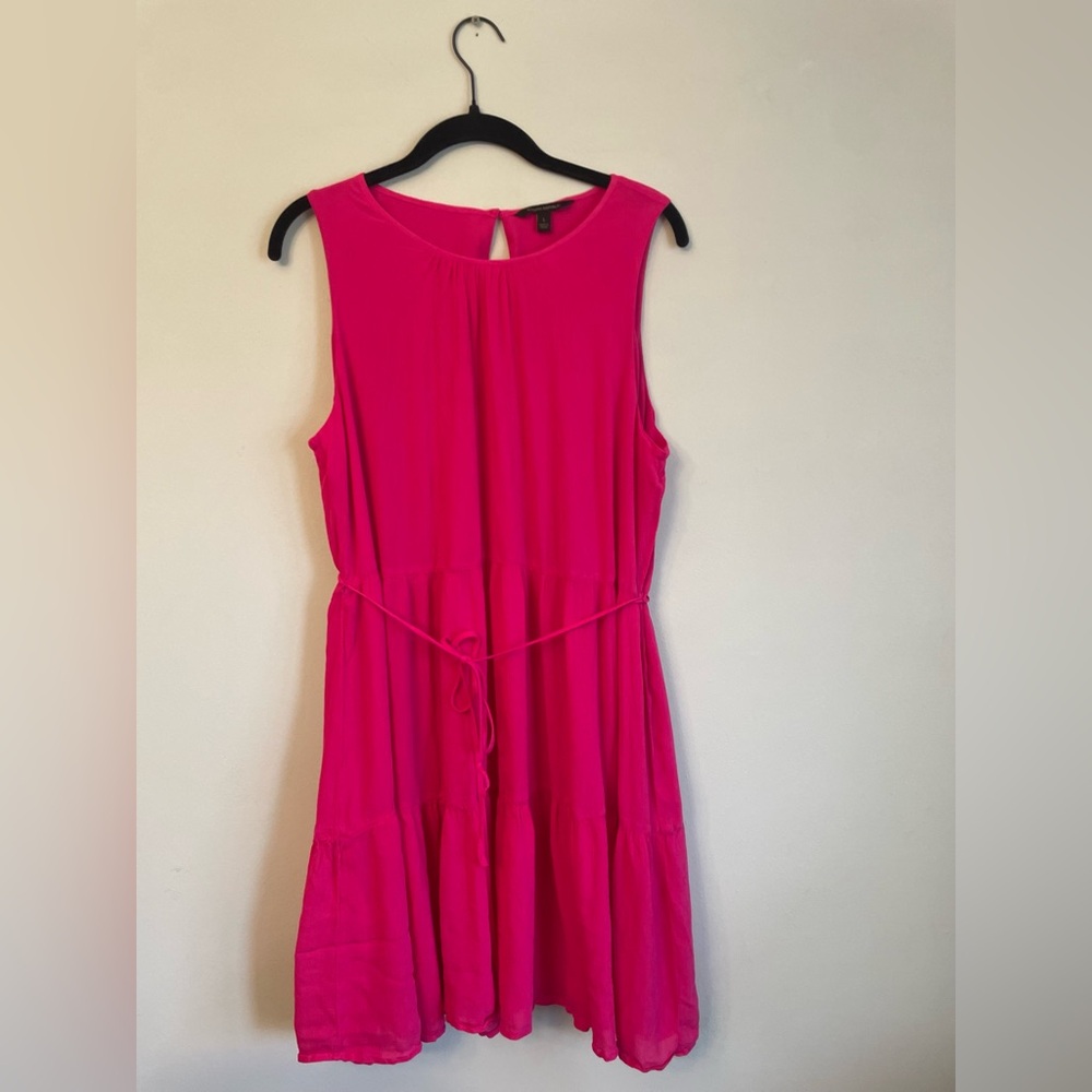 Banana Republic Pink Sleeveless Tiered Dress